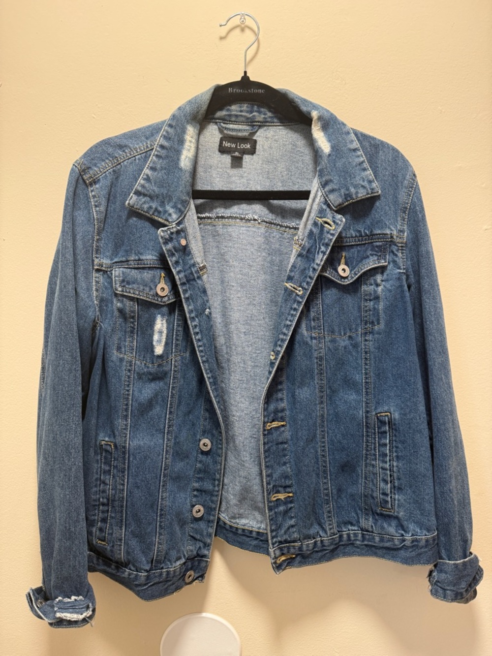 New Look Blue Distressed Denim Jacket